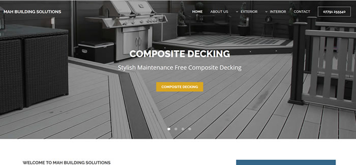 web design for composite decking in bolton