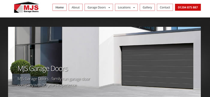  new website for mjs garage doors bolton